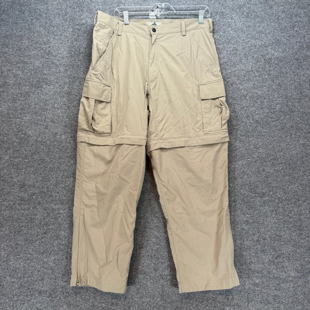 Eastern Mountain Sport Convertible Cargo Pants Mens 36R Tan Performance Tech EMS